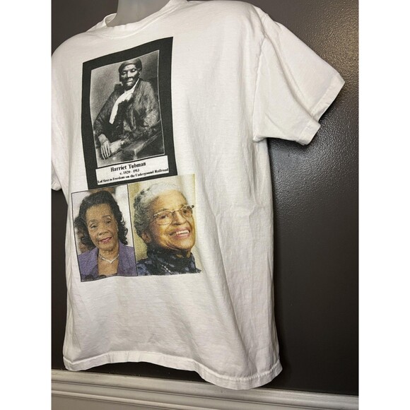 Harriet Tubman Rosa Parks Coretta Scott King Shirt Mens XL White Civil Rights - Picture 4 of 8